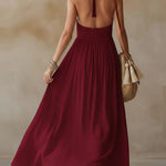 Women's V-neck Sleeveless Casual Loose Cotton And Linen Dress