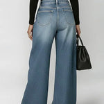 Women's New High-waisted Casual Loose Wide-leg Jeans