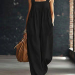 Casual Linen And Cotton Sleeveless Jumpsuit
