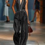 Women's V-neck Sleeveless Casual Loose Denim Jumpsuit With Wide Legs