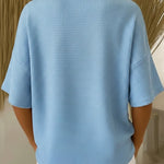 Casual Cozy Polo Collar Waffle Shirt