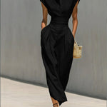 Waist-cinching Linen And Cotton Sleeveless Dress