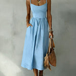 Women's Solid Color Slip Dress