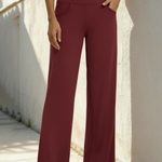 Cozy Travel Office Casual Elastic Wide-leg Pants