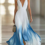 Women's V-neck Sleeveless Casual Loose Chiffon Camisole Dress