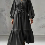 Women's Casual V-neck Denim Cotton Dress