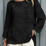 Casual Floral Embroidered 100% Cotton Shirt Top