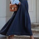 Elegant Stylish Irregular Hem Denim Skirt