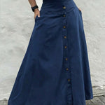Women's Casual And Fashionable A-line Cotton Skirt