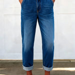 Women's Straight-leg Casual Cotton Jeans