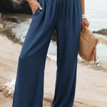 Cozy Wide-waisted Denim Wide-leg Pants