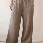 Cozy Breathable Loose Linen Cotton Wide-leg Pants