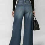 Women's New High-waisted Casual Loose Wide-leg Jeans