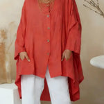 Women's Loose And Comfortable Linen And Cotton Shirt