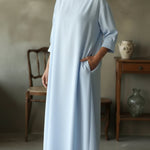 Minimalist Openwork Design Loose-fitting 100% Cotton Dress