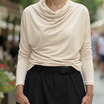 Women's Cozy Turtleneck Knitted Stretch Top