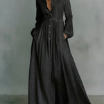 Elegant and romantic denim maxi skirt