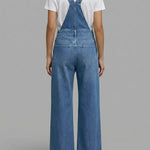 Women's Sleeveless Casual Loose Denim Wide-leg Jumpsuit With Suspenders