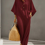 Loose And Cozy Linen And Cotton Dress