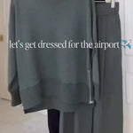 Casual Travel Stand Collar Side Zipper Top Straight Pants Two-Piece Set