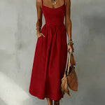 Women's Solid Color Slip Dress