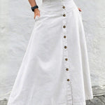 Women's Casual And Fashionable A-line Cotton Skirt