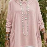 Retro Peter Pan Collar Irregular Hem Sweater Pullover