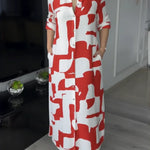 Women's Artistic Print Shirt Dress
