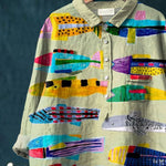 Fish Printed Women's Casual Cotton And Linen Shirt