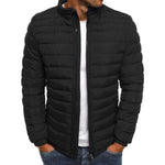 Men's Casual Stand Collar Long Sleeve Padded Warm Slim Fit Jacket