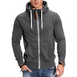 Men's Hooded Raglan Sleeve Zipper Sports Casual Jacket