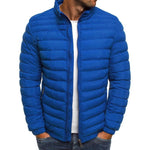 Men's Casual Stand Collar Long Sleeve Padded Warm Slim Fit Jacket