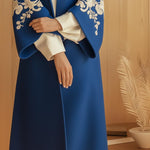Chic Handmade Floral Embroidery Wool Coat