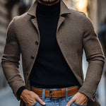 Men's Vintage Houndstooth Notch Lapel Single Breasted Slim Fit Blazer