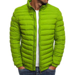 Men's Casual Stand Collar Long Sleeve Padded Warm Slim Fit Jacket