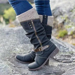 Elise | Knit Cuff Ankle Boots