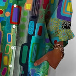 Elda | Chic Geometric Print Blouse