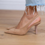 Marlena | Nude open-heel pumps
