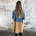 ELORA��� - Two-Tone Denim Trench