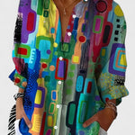 Rose™ | Chic Geometric Print Blouse